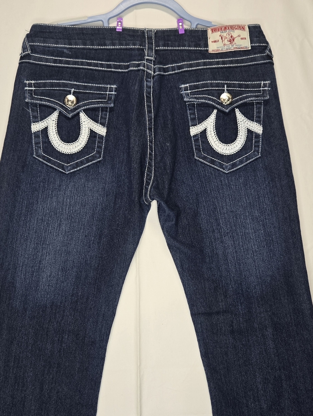 True Religion Joey Super T Dark Wash Jeans Mens Size 32×33 Strait Leg